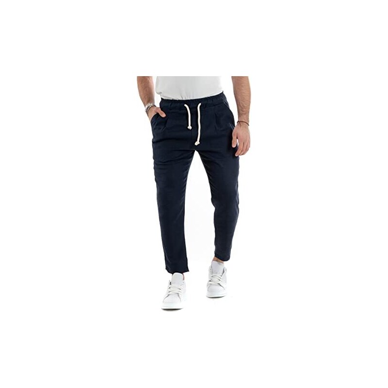 Pantaloni Jogging Uomo In Felpa Pile - Vita Elastica E Polsini - Vari Colori E Taglie