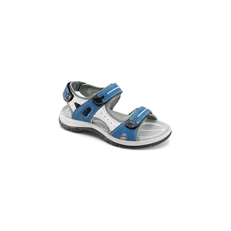 TIGLIO Active Art. 1350 - sandalo donna con sottopiede in vera pelle - sandalo donna sport, trekking camminata passeggio e tempo libero blu 37