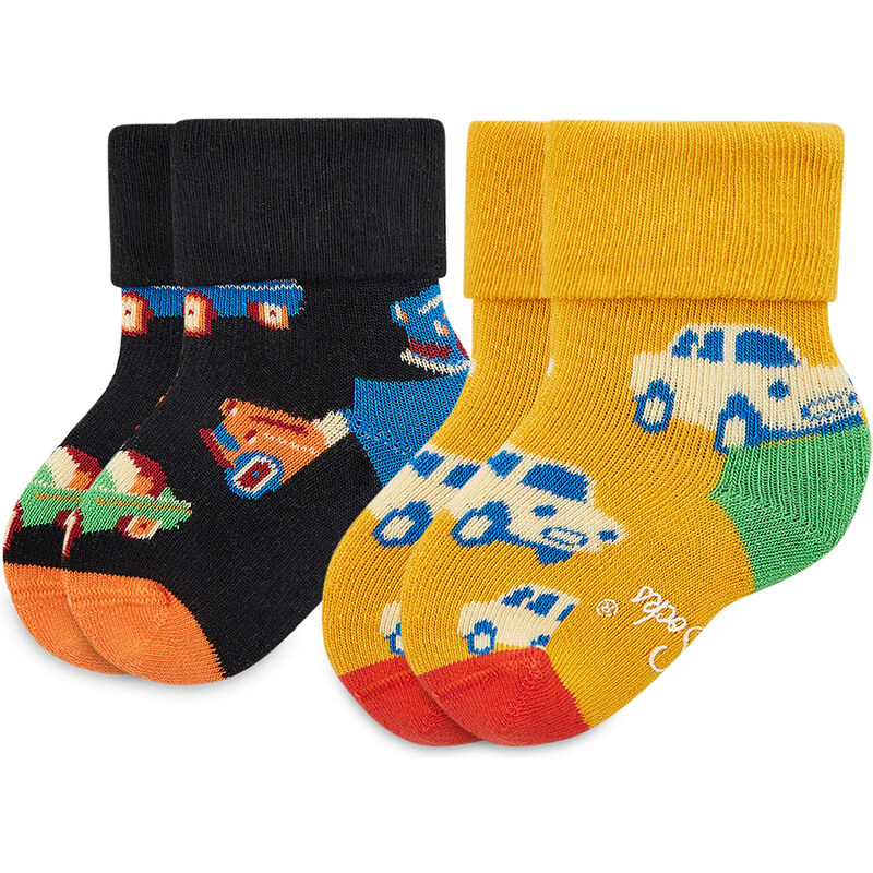 Set di 2 paia di calzini lunghi da bambini Happy Socks