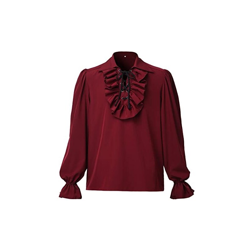 Camicia Da Uomo Pirata Vampiro – Gotica Rinascimentale Vittoriana – Medievale Per Cosplay Halloween - 2