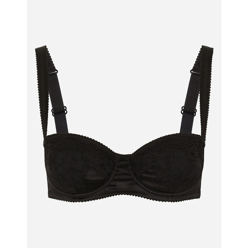 Love And Bra Reggiseno Bralette A Balconcino In Pizzo Modello Michelle, Imbottito Con Ferretto, Coppa In Cotone - 3