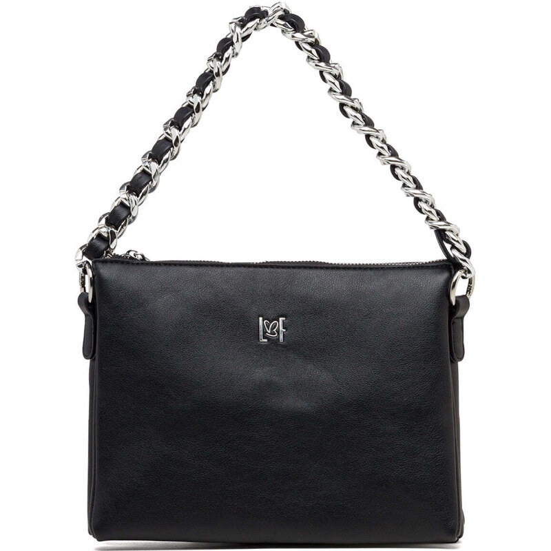 Cleland Borsa A Spalla Nera Imbottita Con Catene E Tracolla Regolabile – Gioseppo Accessories - 4