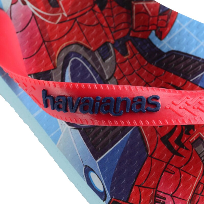 Ciabatte infradito azzurre e rosse da bambino Havaianas Kids Top Marvel