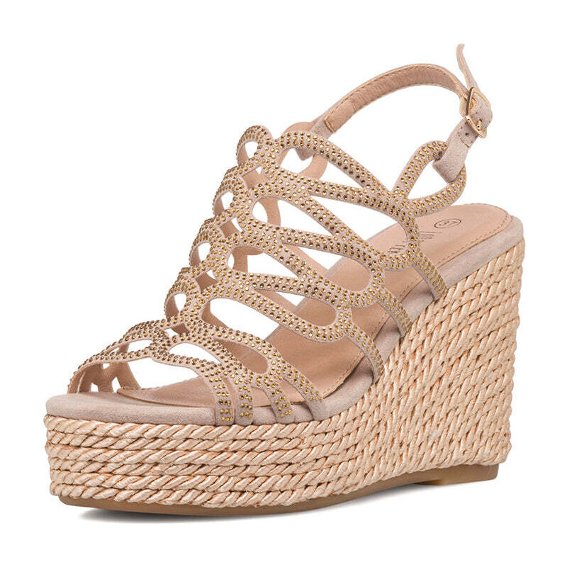 Sandali Donna In Corda Colore Verde Oliva, Taglia 9 US (40 EU), Larghi, Vegani, Fatti A Mano