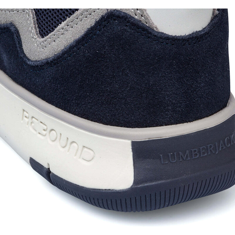 Sneakers blu in tessuto da uomo Lumberjack Freebound