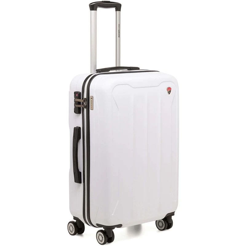 Trolley medio bianco in ABS Ducati Corse x Ciak Roncato Flight