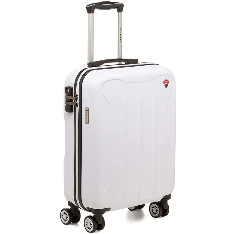 Trolley bagaglio a mano bianco in ABS Ducati Corse x Ciak Roncato