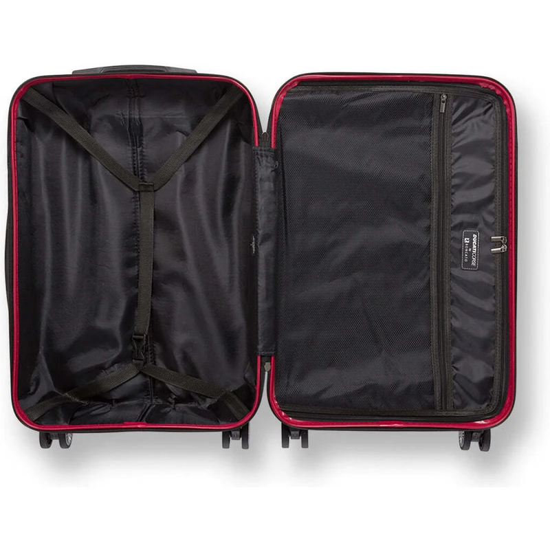 Trolley bagaglio a mano nero in ABS Ducati Corse x Ciak Roncato Flight