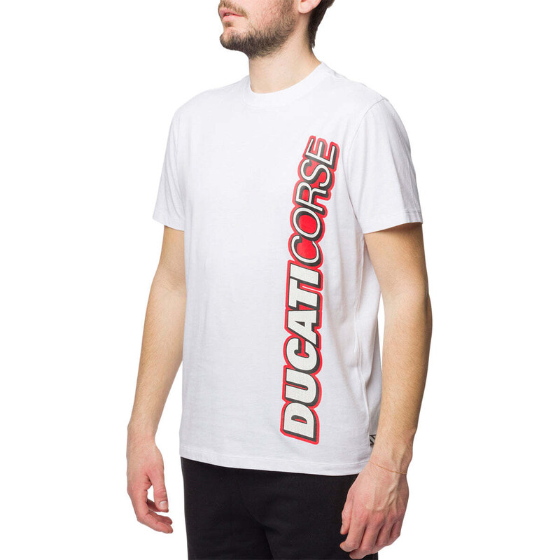 T-shirt bianca da uomo con logo Ducati Corse Sidecar