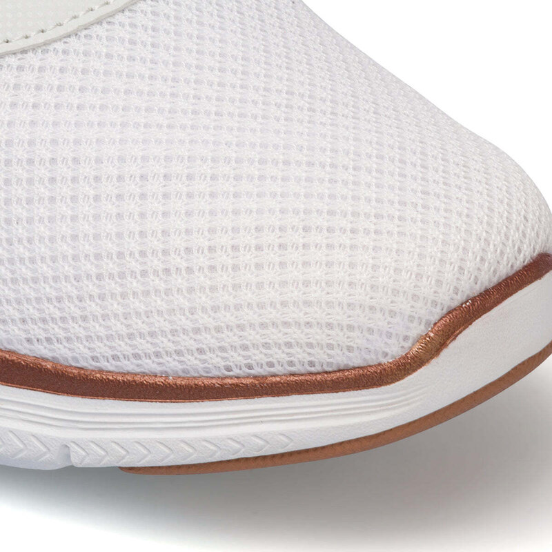 Scarpe Bowling DEK Skipper Donna - Velcro, Bianco/grigio, Stile Trainer - Foto 4