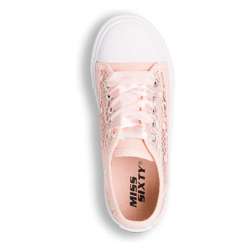 Sneakers rosa da bambina con ricamo Miss Sixty