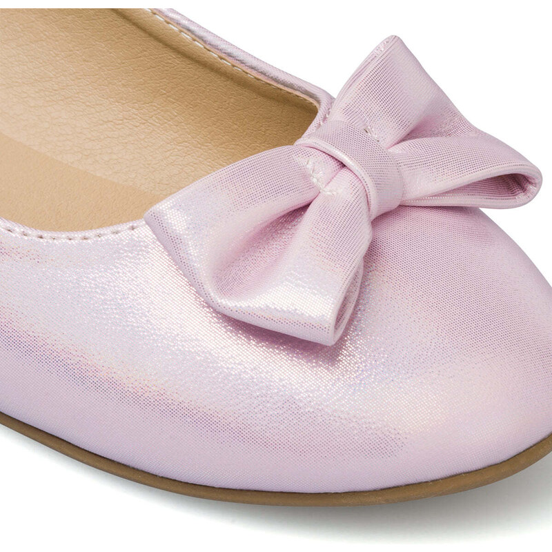 Ballerine bianche da bambina con fiocchetto e strass 10 Baci