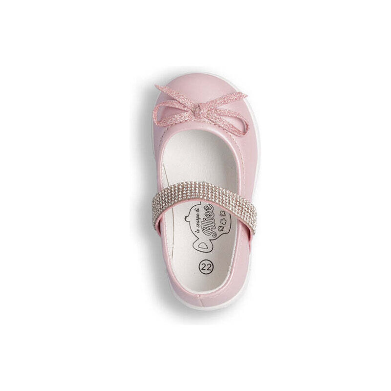 Ballerine bianche da bambina con fiocchetto Le scarpe di Alice