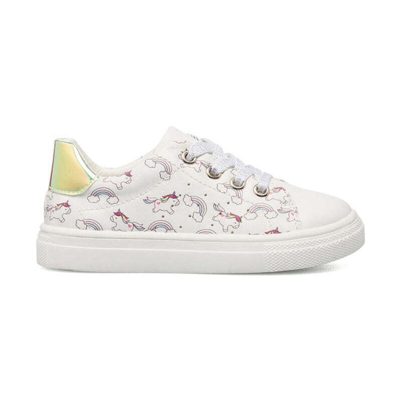 Sneakers da bambina bianche con unicorni Le scarpe di Alice - 30 