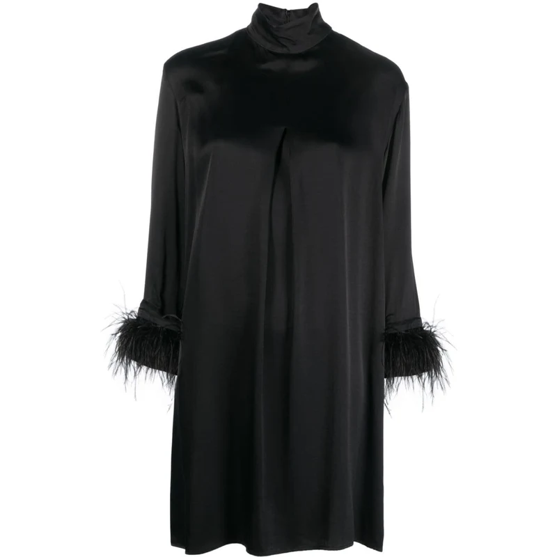 Tuta lunga con piume Donna, Nero | Milano