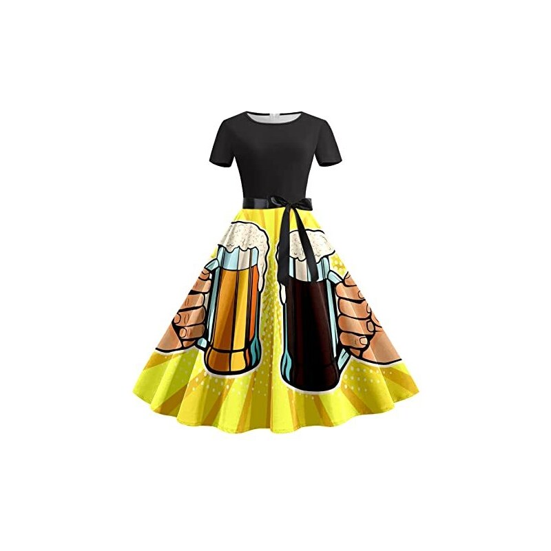 Abito Donna Vintage Anni '50 Odizli - Spalle Scoperte A Pois Con Gonna Abito Donna Vintage Anni '50 Odizli - Spalle Scoperte A Pois Con Gonna