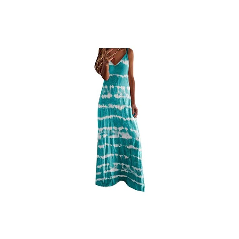 Maxi Abito Estivo SweatyRocks Con Stampa Leopardata, Scollo A Fascia E Spacco Laterale, In Tessuto Morbido E Leggero, Perfetto Per Spiaggia E Serate Eleganti