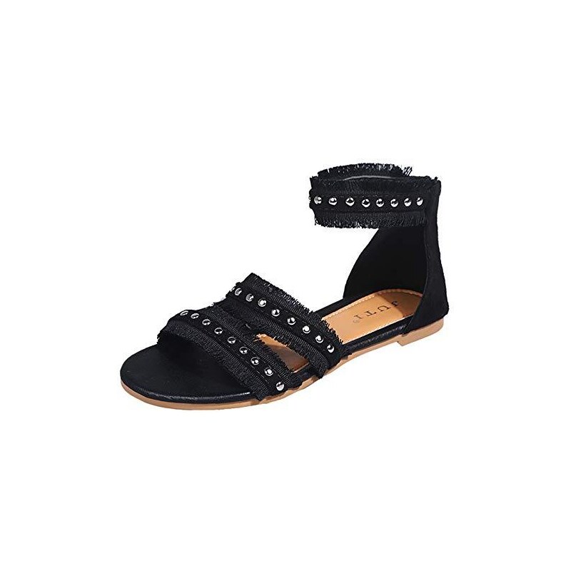 Sandali Con Tacco A Blocco E Farfalla JOEupin – Punta Aperta, Cinturino Alla Caviglia, Tacco 6 Cm, Colore Nero, Taglia 40 EU - 2
