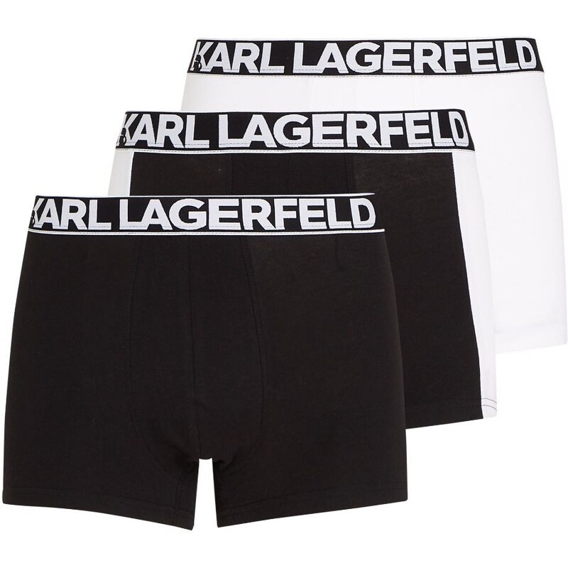 Karl Lagerfeld - Schwarzes T-Shirt mit blauem Maxi-Logo in der Mitte - BLS Fashion
