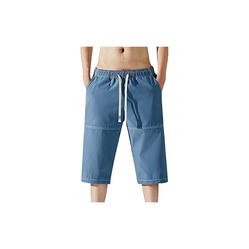 Pantaloncini Cargo Da Uomo Con 6 Tasche, Cintura In Tessuto - Foto 12