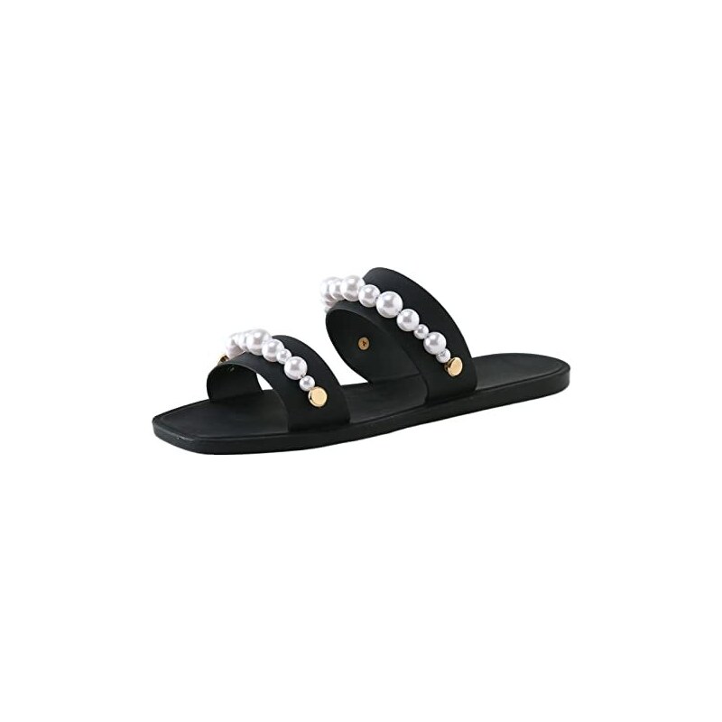 Aomigoct Sandali Con Zeppa Donna – Comodi E Ortopedici, Per Alluce Valgo, Nero, 41 EU
