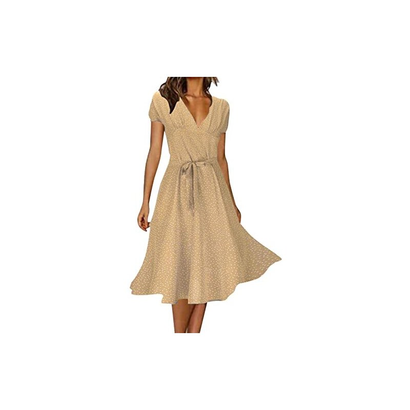 Top estivo da donna, con scollo a V, a maniche corte, in