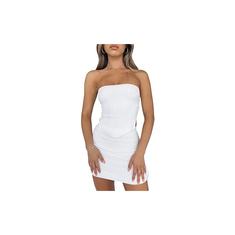 Abi Da Lavoro Sexy Alla Moda Estiva Set Da 2 Pezzi Abi Da Donna Senza Maniche E Gonne Da 16,14 € | DHgate
