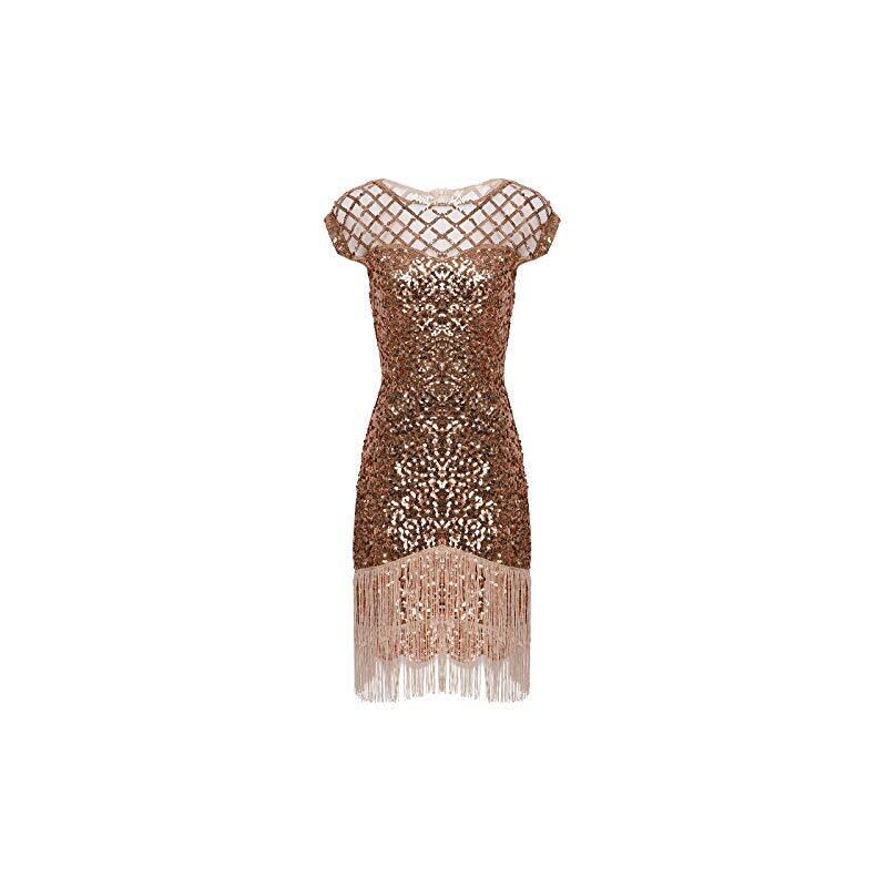 Abito Flapper Anni '20 Con Frange – Costume Charleston Donna Per Feste A Tema
