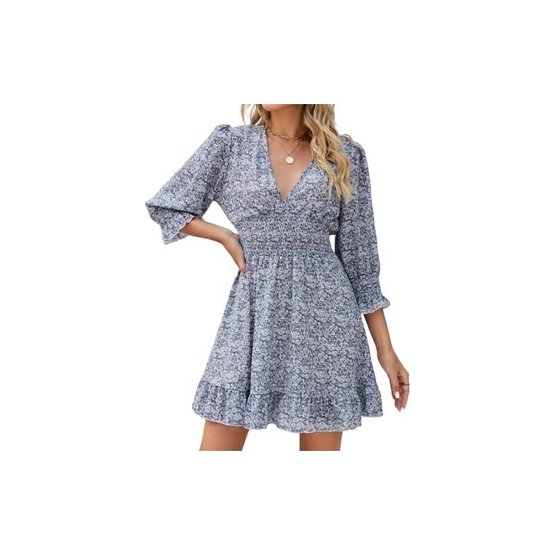 Maxi abito MAX STUDIO donna M floreale a strati impero scollo a V senza