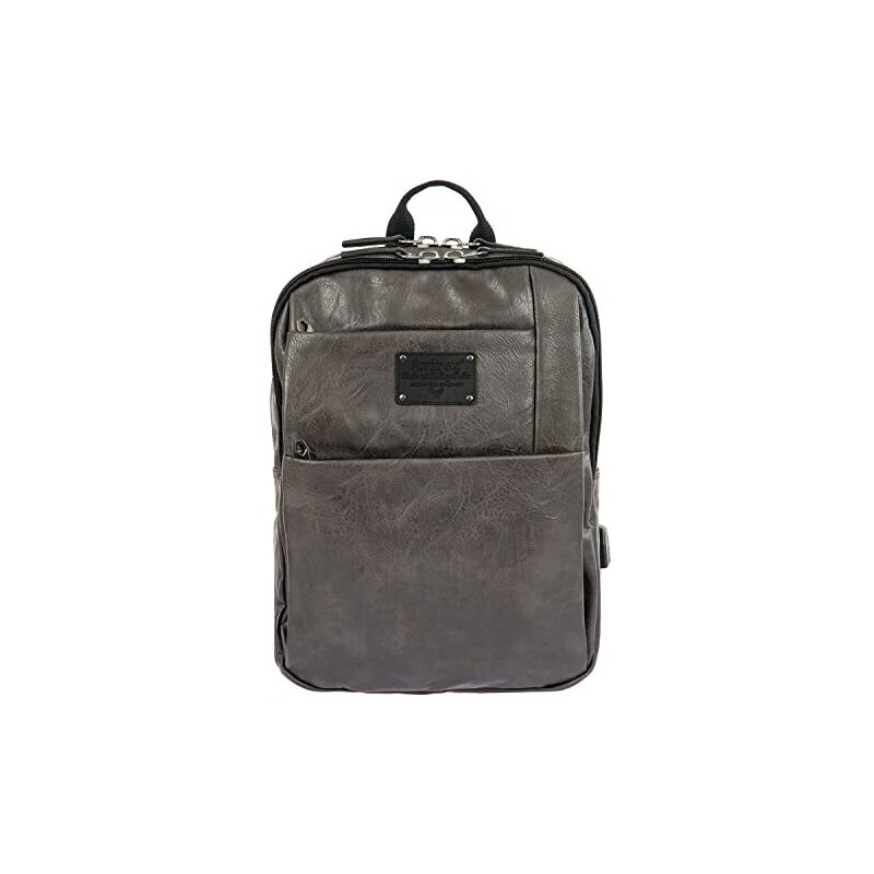 Avirex Collezione Buffalo, Zaino per PC Portatili, Backpack, Borsa Uomo, Colore Grigio