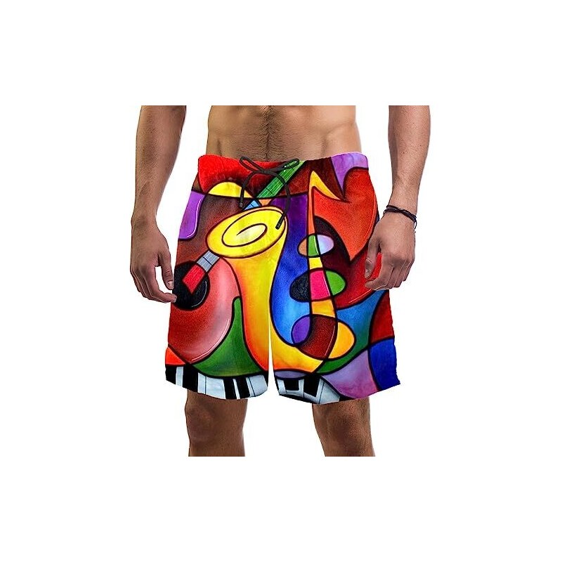 Colore 4-M  Traje Da Bagno Estivo Da Uomo, Pantaloncini Da Spiaggia Pantaloncini Da Surf Pantaloni~p129862937