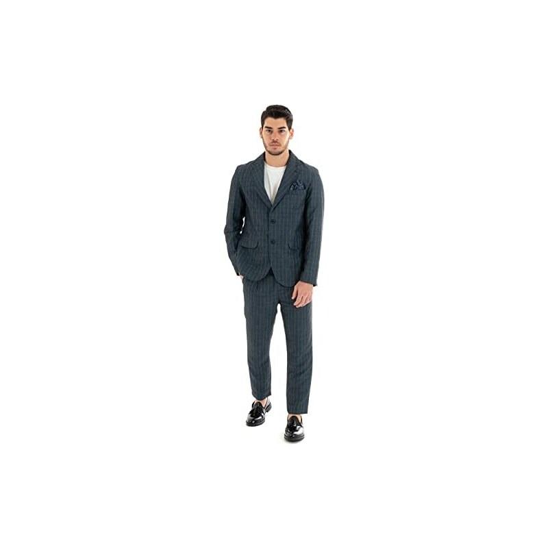 Abito Uomo Tre Pezzi A Quadri Plaid – Giacca Monopetto Con Risvolto A Tacche, Gilet E Pantaloni, Vestibilità Slim, Per Matrimoni, Cerimonie, Feste E Lavoro