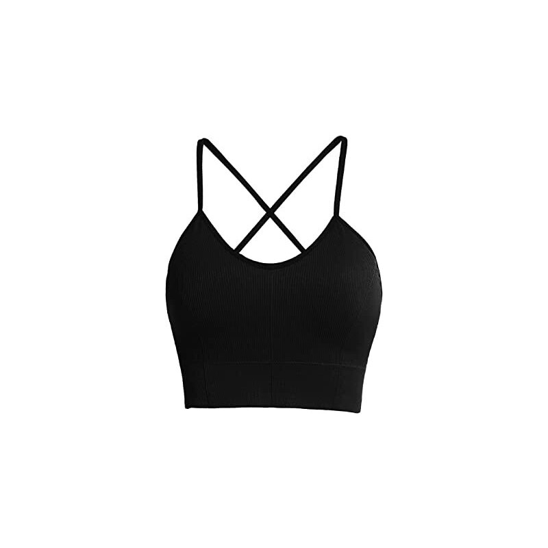 Eashlete Reggiseno sportivo con bretelle sottile monocolore