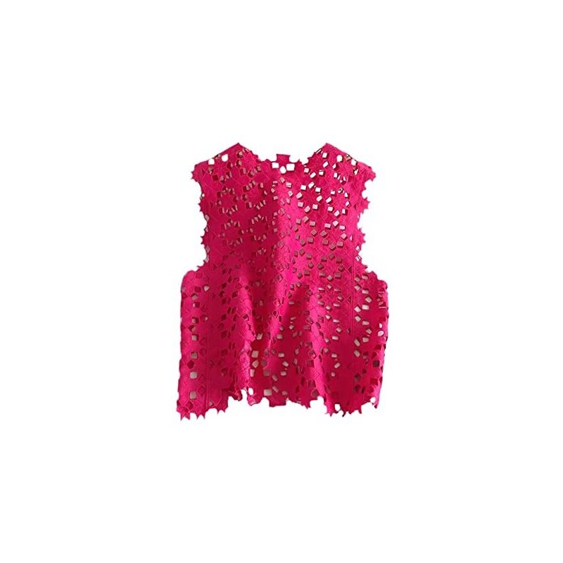 Gilet da donna lavorato a maglia all'uncinetto con perline floreali con bottoni crop top, Blu, Etichettalia unica Gilet da donna lavorato a maglia all'uncinetto con perline floreali con bottoni crop top, Blu, Etichettalia unica
