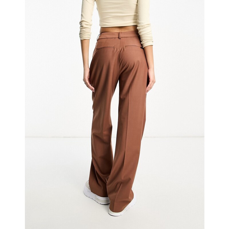 AllSaints - Corin Miro - Pantaloni da abito color ruggine in coordinato-Rosa