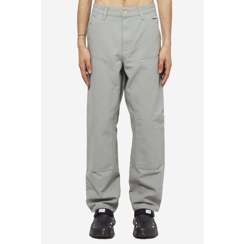 Carhartt WIP Pantalone DOUBLE KNEE in cotone grigio