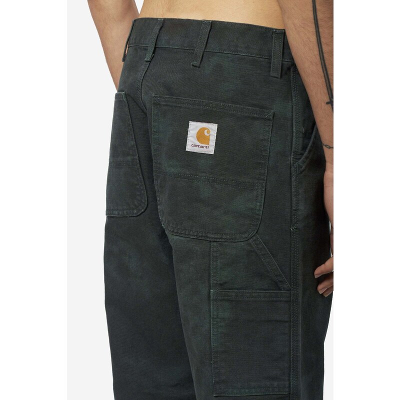 Carhartt WIP Pantalone SINGLE KNEE CHROMO in cotone verde