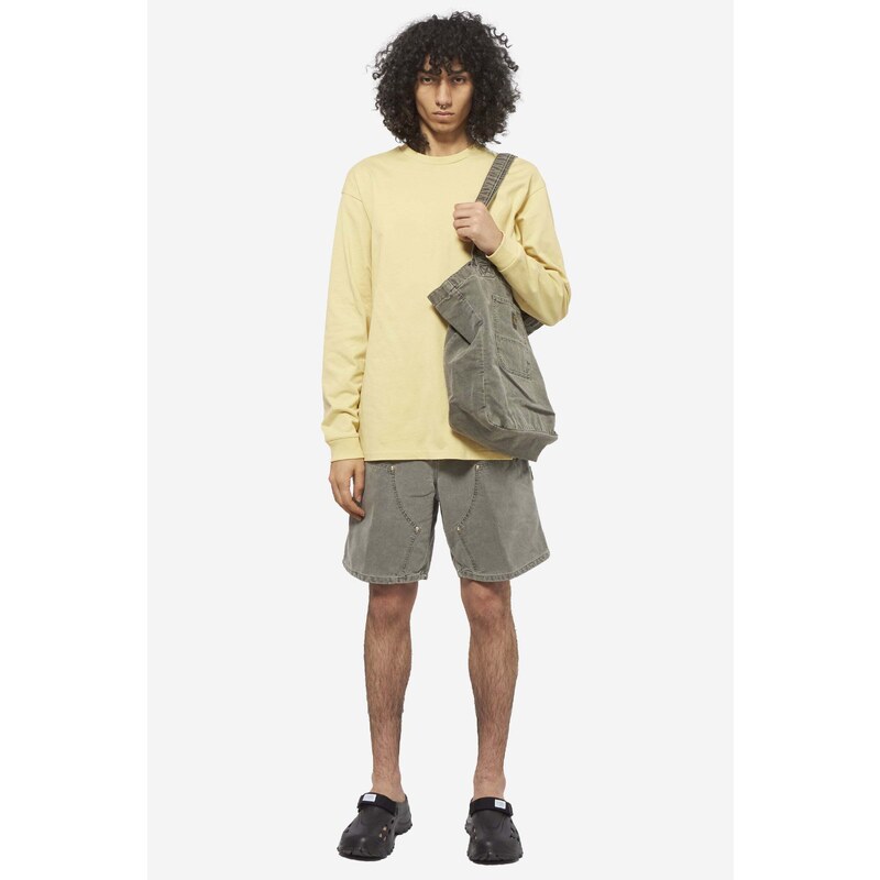 Carhartt WIP T-shirts a Manica Lunga CHASE in cotone giallo