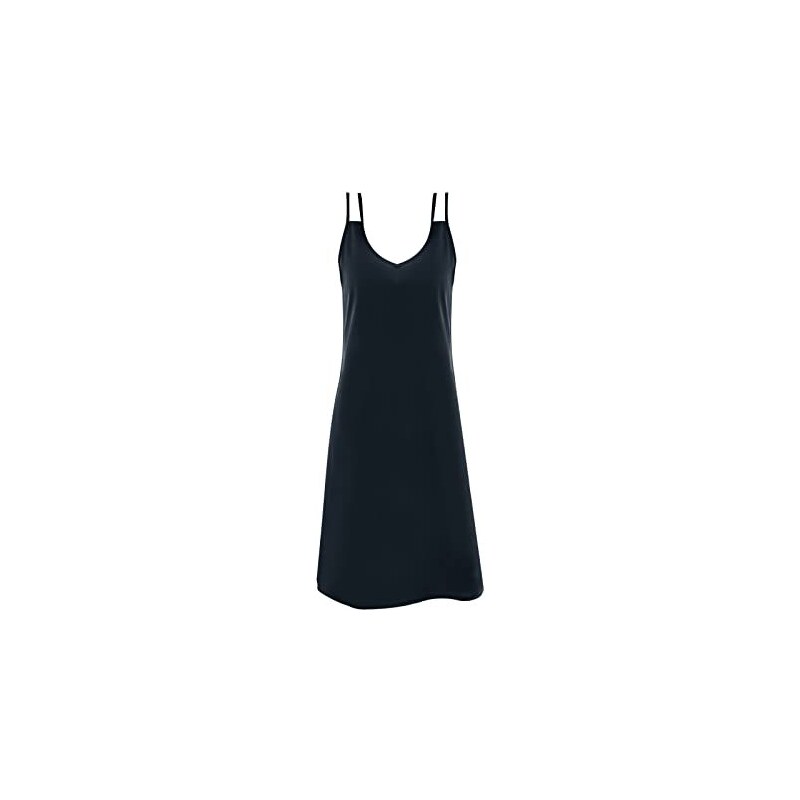 Abito Estivo Donna In Chiffon | Scollo A V | Maniche Corte | Linea A | Stampa Pois | Vita Alta - Foto 9