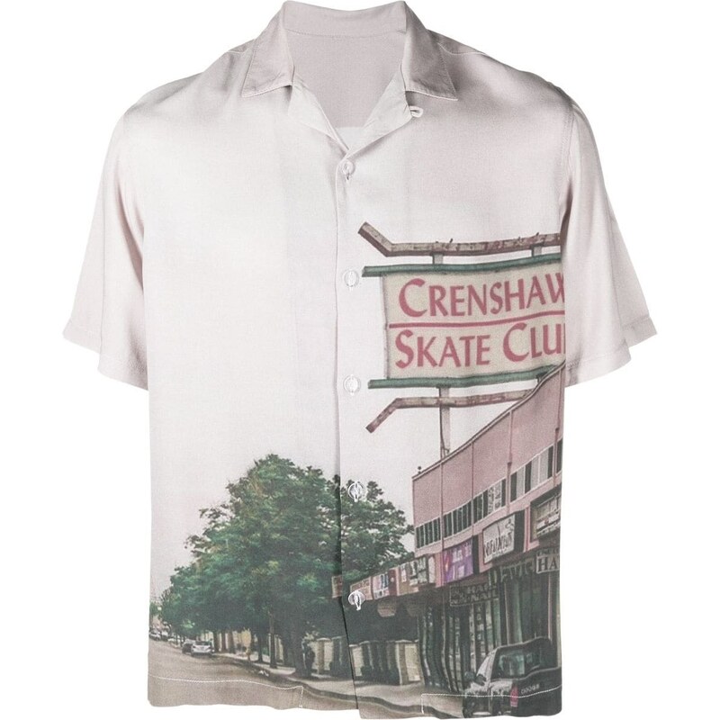 CRENSHAW SKATE CLUB Camicia con stampa Square CSC x Browns - Grigio