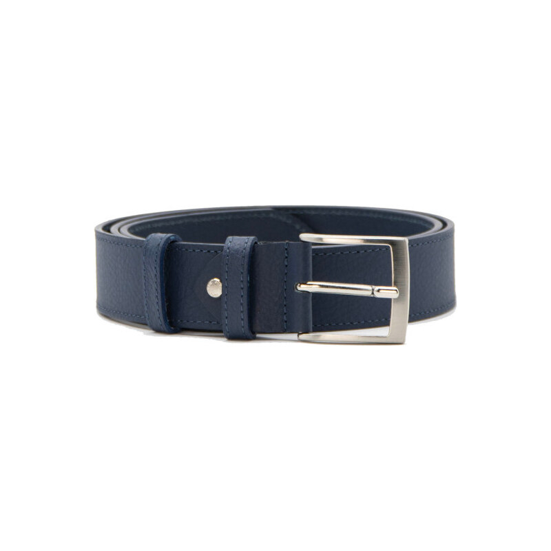 Leather Trend Nicholas - Cintura Blu In Vera Pelle