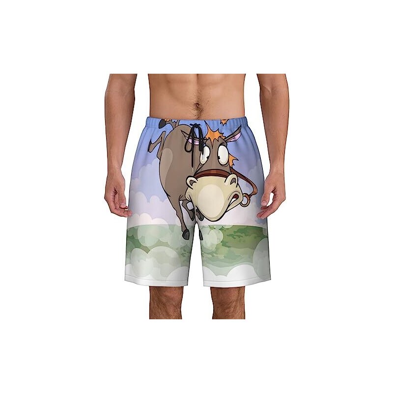 Pantaloncini Uomo Con Stampa Cani Divertente - Casual Estate Spiaggia - Tessuto Morbido E Traspirante - Foto 5