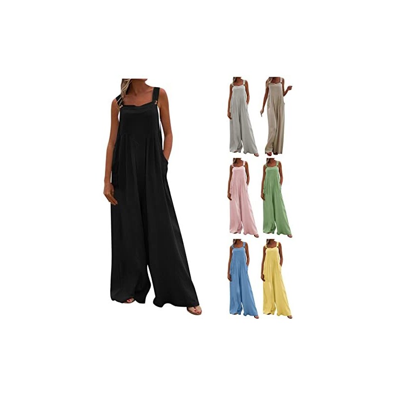Goldenpoint Pantaloni Straight Donna – Taglio Dritto In Viscosa Elasticizzata, Vita Con Elastico E Tasche Laterali