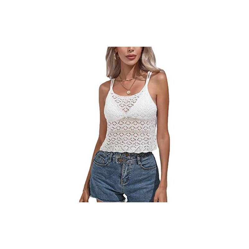 Lotto Canotta Donna, Offerta 3 Pezzi, Canottiera Donna In Cotone Pettinato Vestibilita Casual Canotta Top 3 Pezzi Bianco L 110075913 - Foto 11