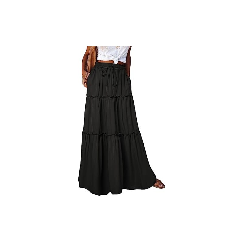 Camilife Gonna Lunga In Chiffon, Gonna Da Spiaggia, Maxi Gonna Per L Estate La Spiaggia La Vita Quotidiana Le Feste Lunghezza 90cm Tinta Unita Colore Nudo 102377599 - Foto 8