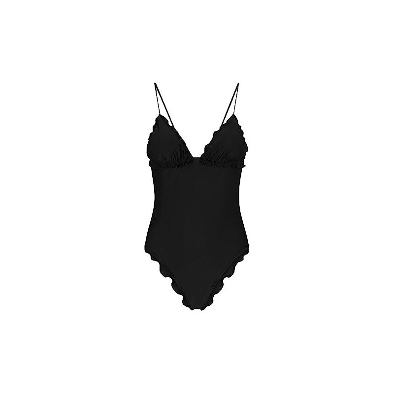 F**K Costume Donna 1915 Nero Frou Frou Monokini Intero PE23 S 