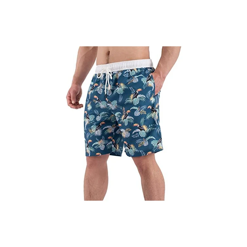 Costume Da Bagno Uomo Scorpion – Pantaloncini Spiaggia Asciugatura Rapida In Poliestere, Con Tasche E Vita Elastica, Stampe Alla Moda