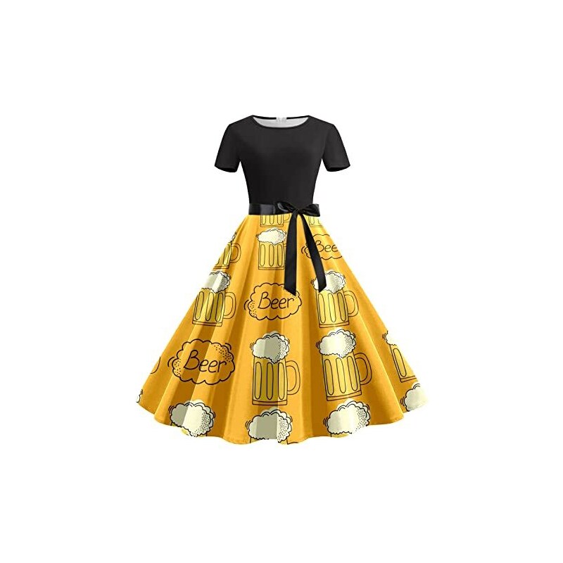 Belle Poque Abito Da Donna, Vintage, Elegante, Linea Ad A, Per Affari Retro Da Cocktail Con Maniche A 3 4 Bianco M 119650031