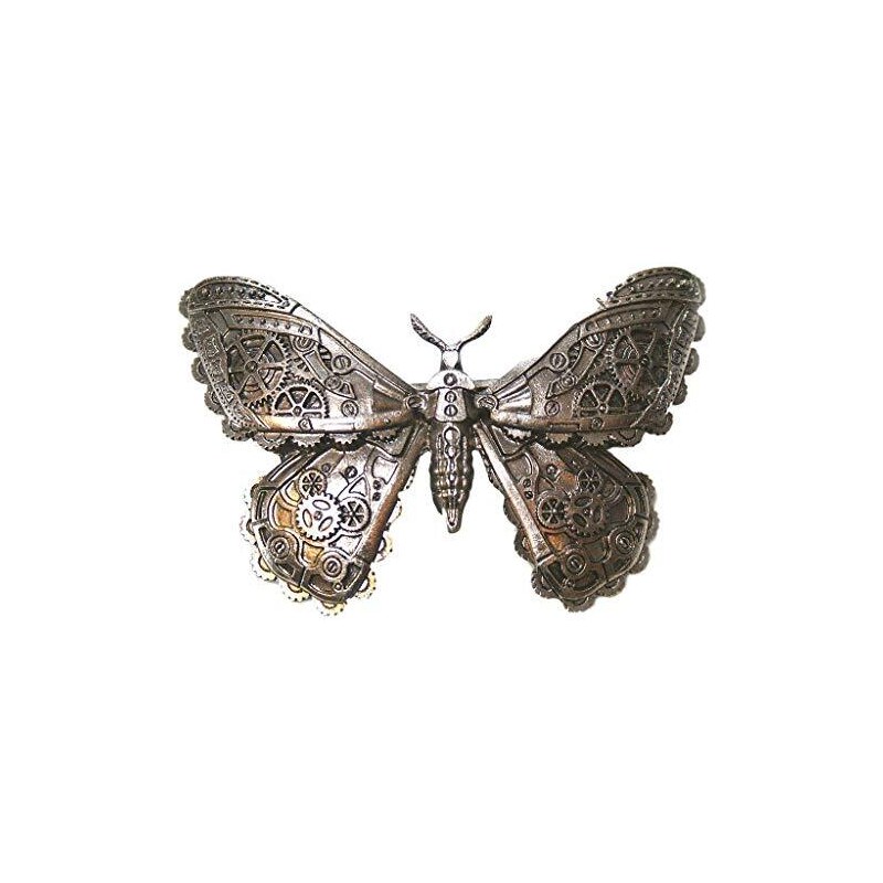 RESTYLE Fermacapelli Steampunk Mechanical Moth Falena Farfalla - Ottone 