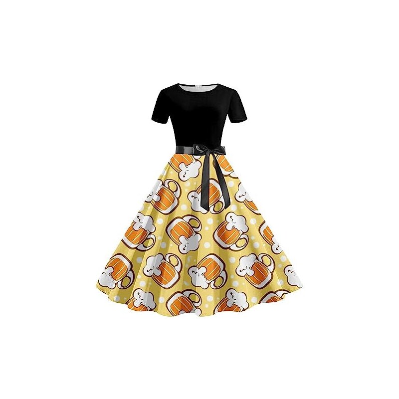KBOPLEMQ Dirndl - Abito Tradizionale Bavarese Da Donna, A Pois, Con Camicetta Dirndl, 2 Pezzi, Per Oktoberfest, Occasioni Speciali, Costume Da Sidney, O Caff&egrave;., M